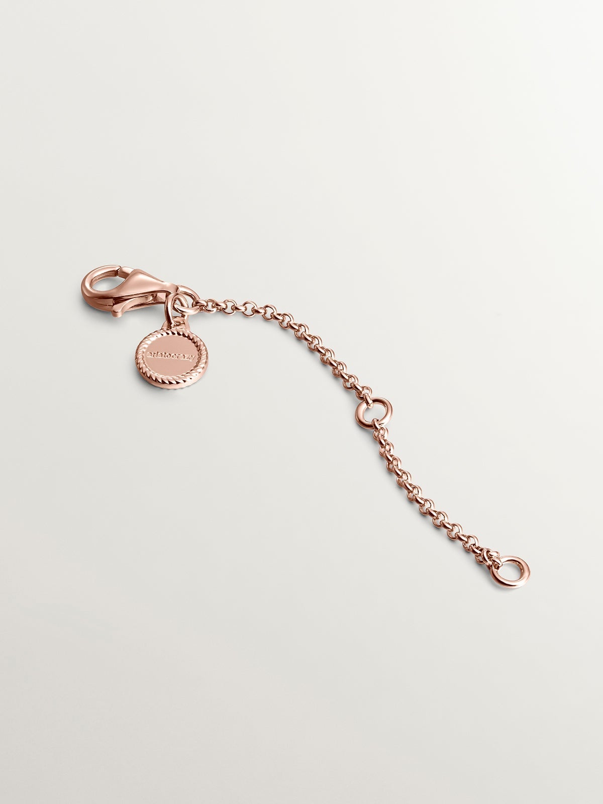 Alargador de plata 925 bañada en oro rosa de 18K