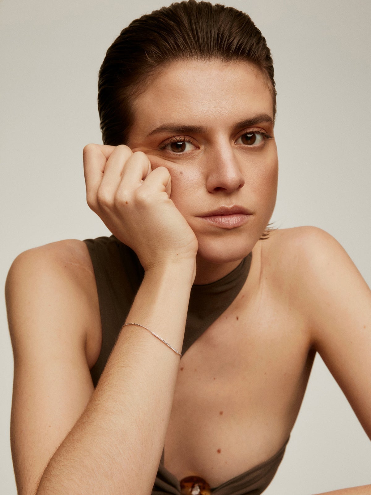 Pulsera de oro blanco de 18K con diamantes