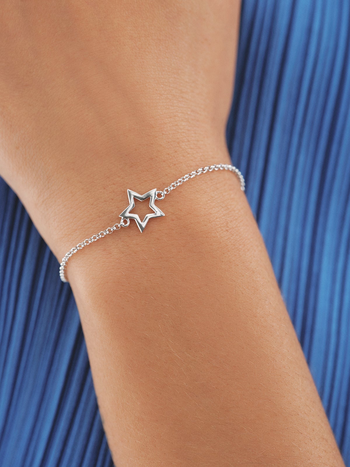 Pulsera de plata 925 con forma de estrella
