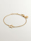 Pulsera de plata 925 bañada en oro amarillo de 18K con estrella