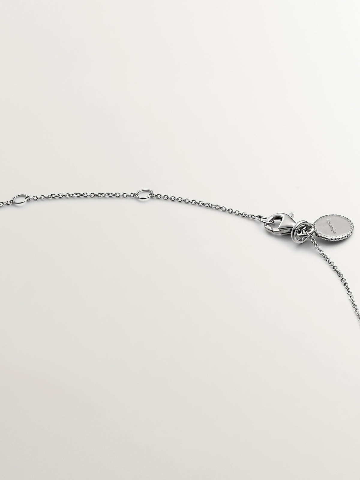 Collar de plata 925 con topacio azul y zafiros blancos