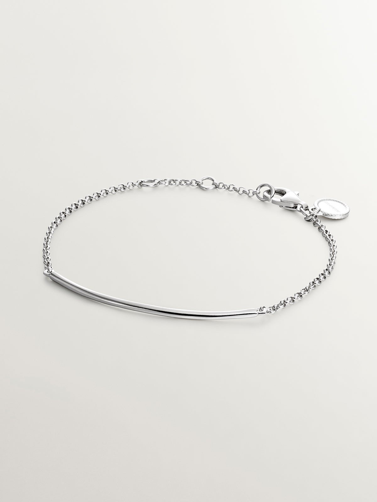 Pulsera de plata 925 con forma de tubo