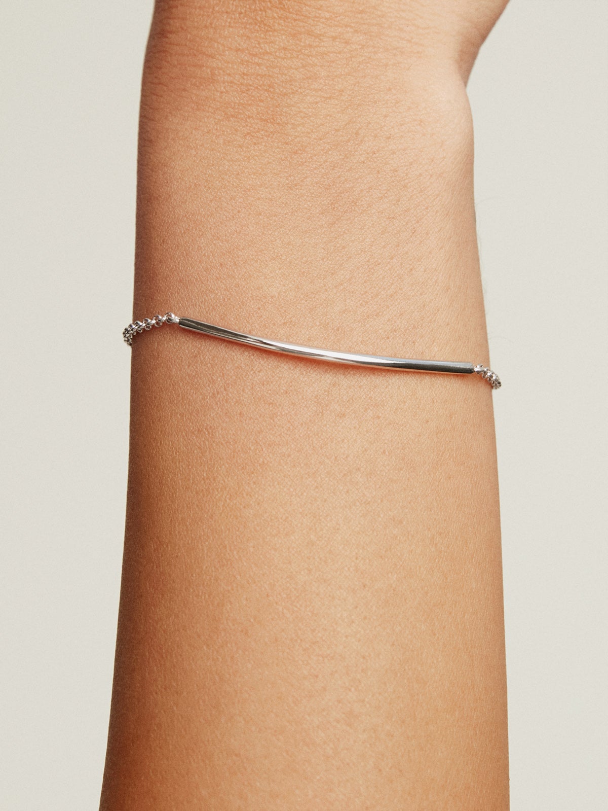 Pulsera de plata 925 con forma de tubo