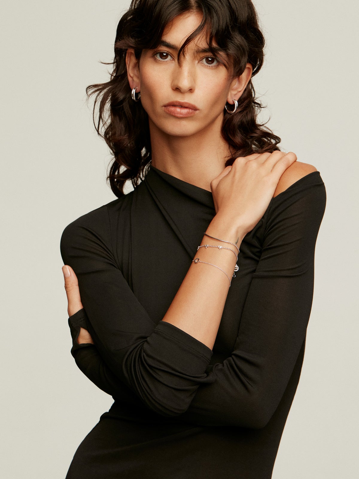 Pulsera de plata 925 con forma de tubo