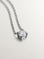 Colgante de oro blanco de 18K con diamante 0,1 cts