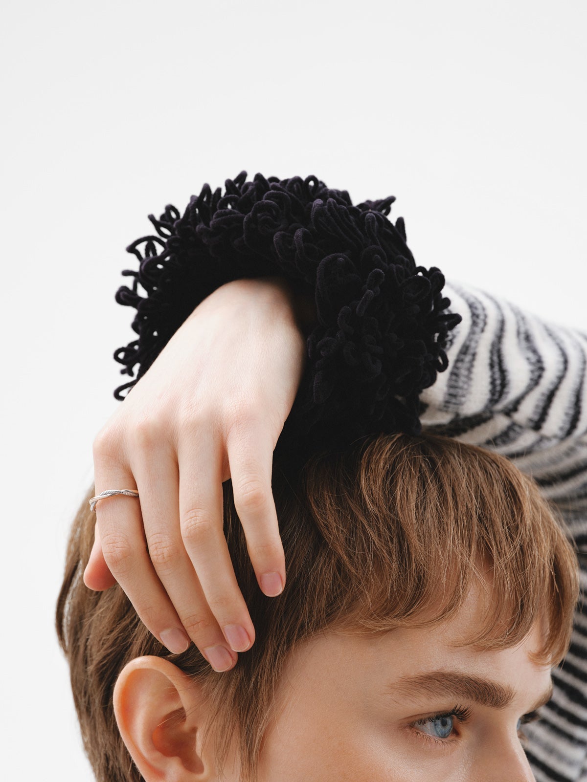 Anillo doble trenzado de plata 925 bañada en oro rosa de 18K