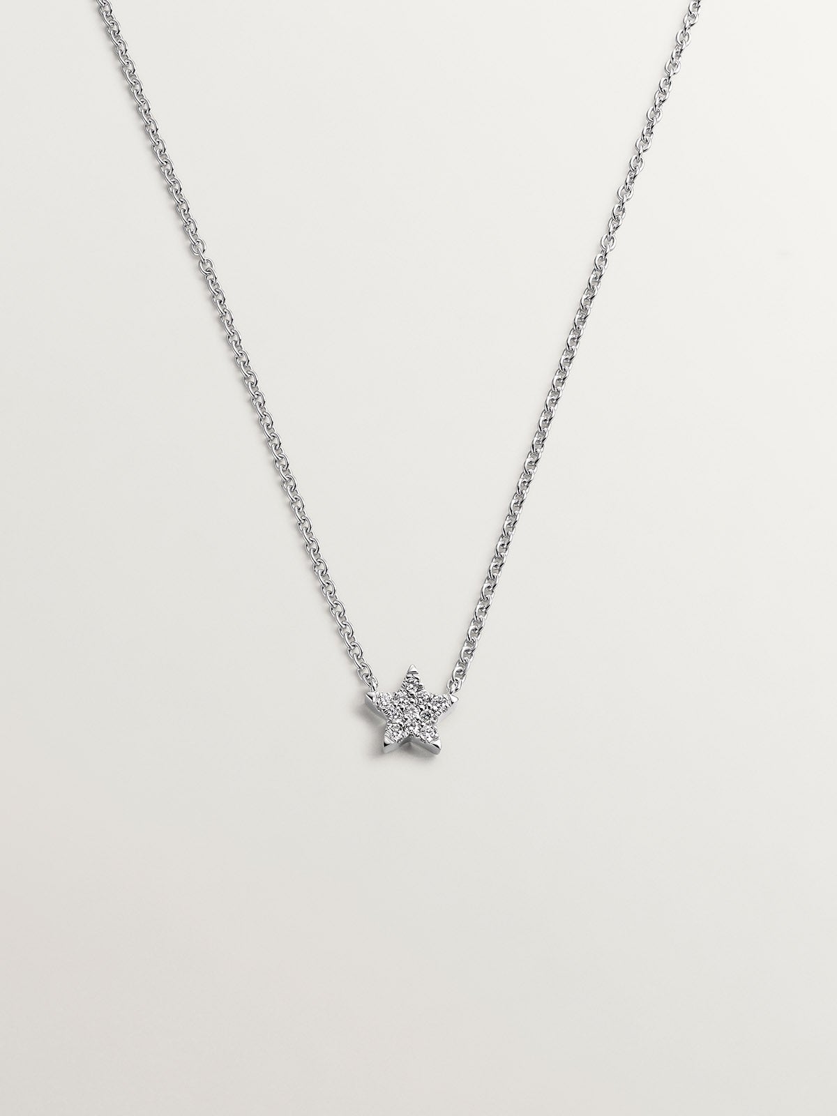 18K white gold pendant with diamond star Jewelry Aristocrazy