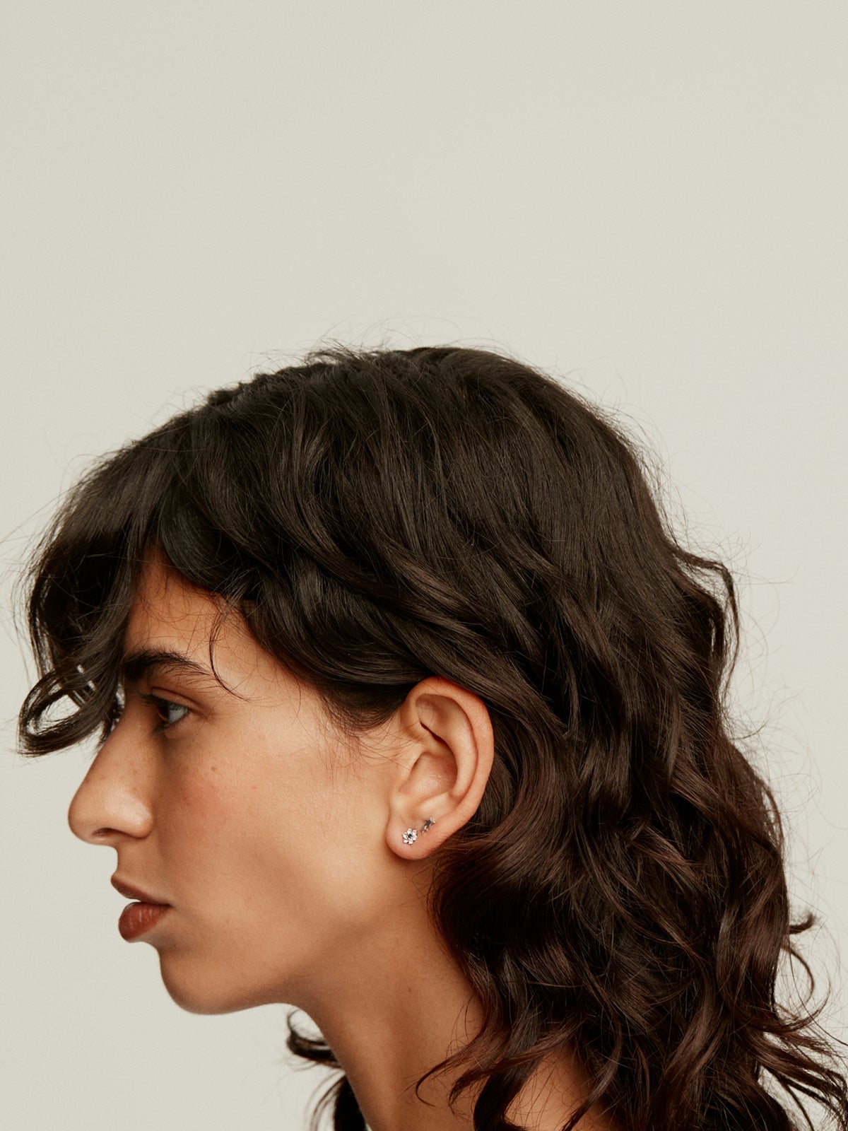 Pendientes de plata 925 en forma de flor con zafiro y topacios