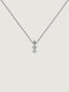 Colgante de oro blanco de 18K con triple diamante