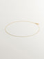 Cadena sencilla ajustable de plata 925 bañada en oro amarillo de 18 K
