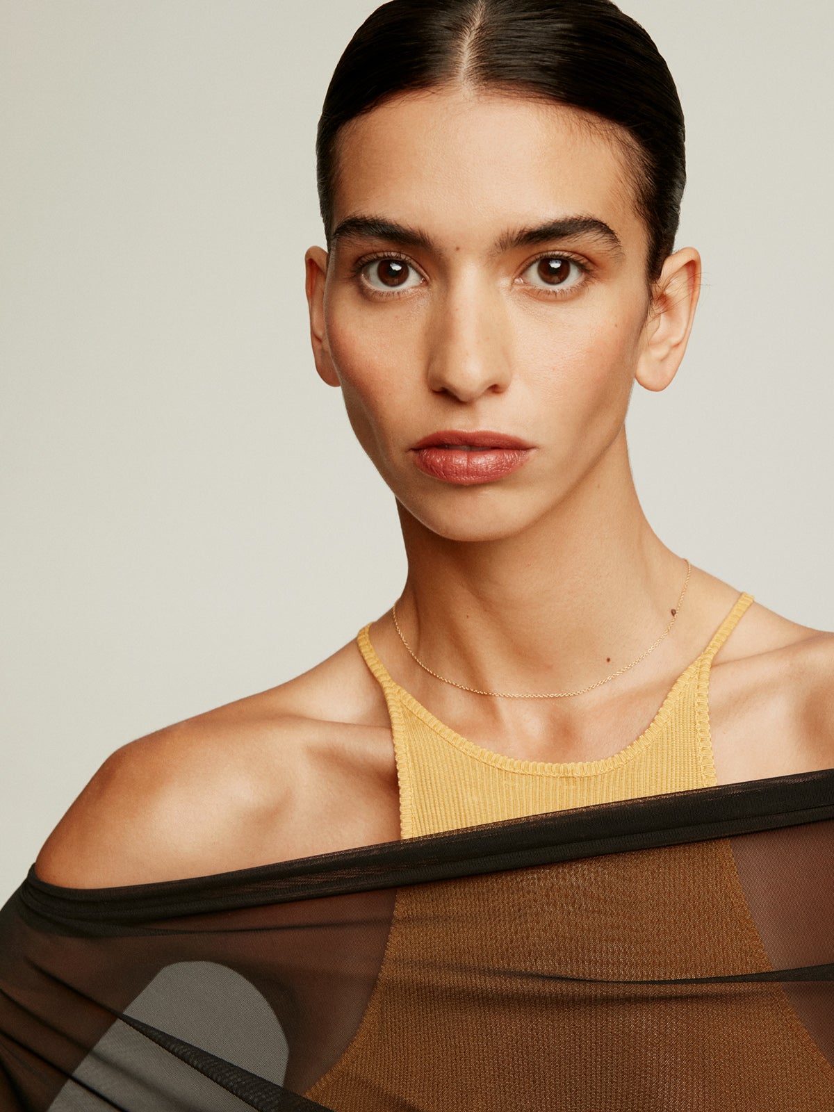 Cadena sencilla ajustable de plata 925 bañada en oro amarillo de 18 K