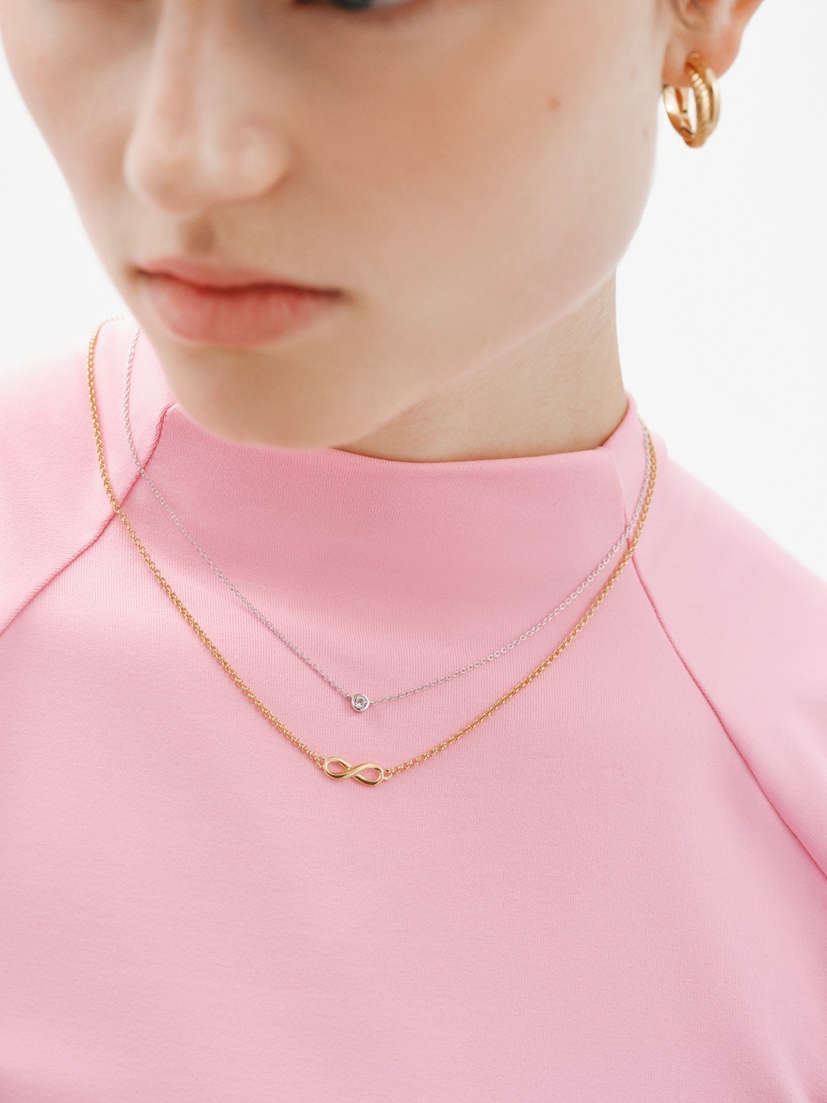 Colgante solitario de plata 925 con topacio blanco