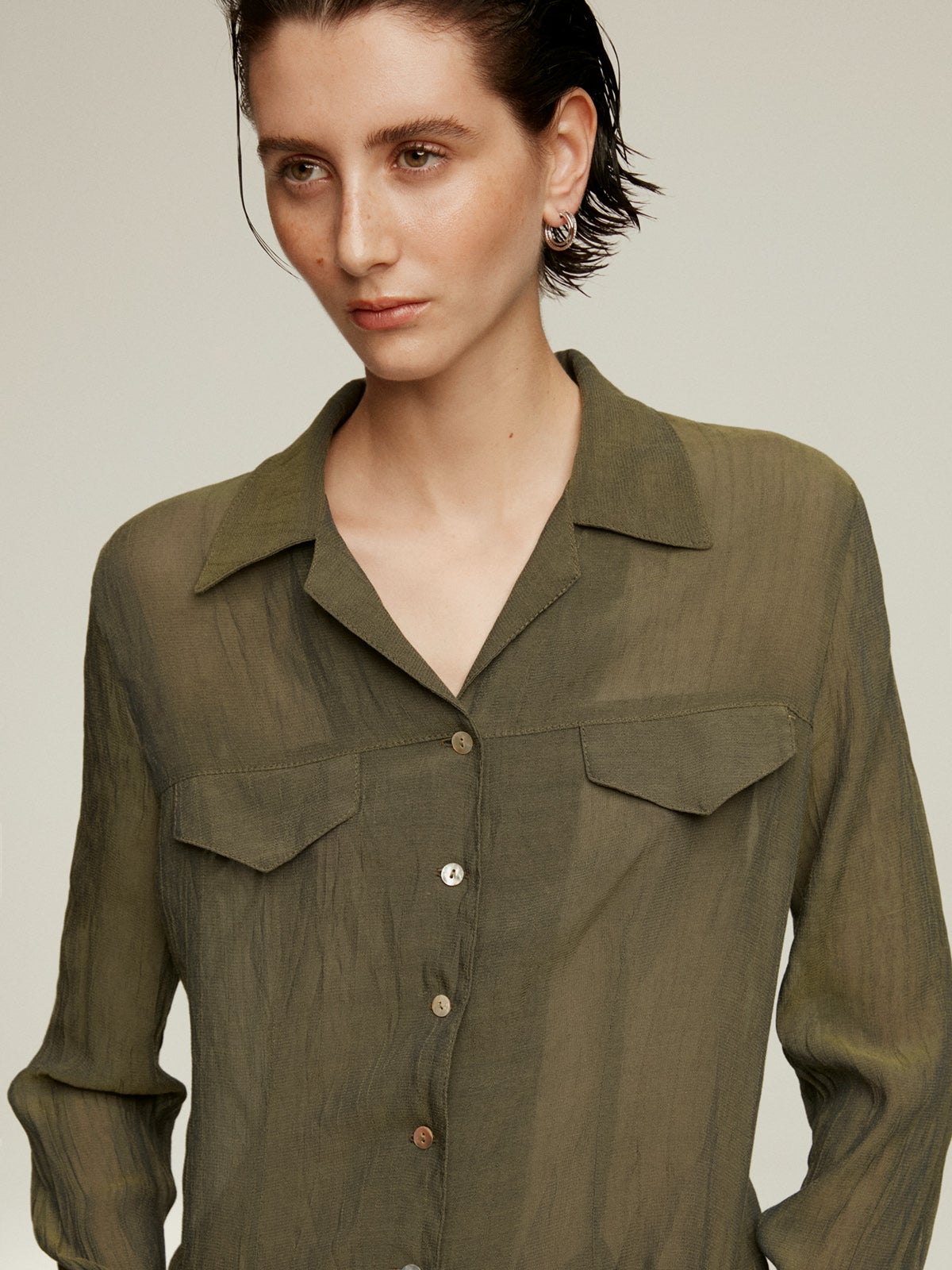 Pendientes de aro triple de plata 925 con topacios blancos