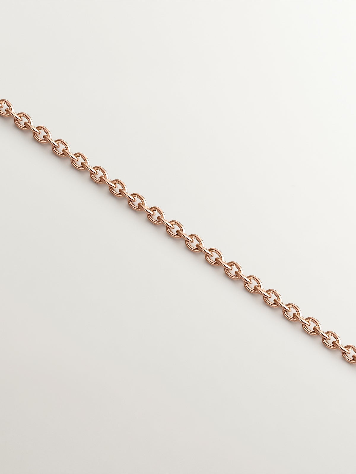 Colgante de plata 925 bañada en oro rosa de 18K con círculos y espinelas negras