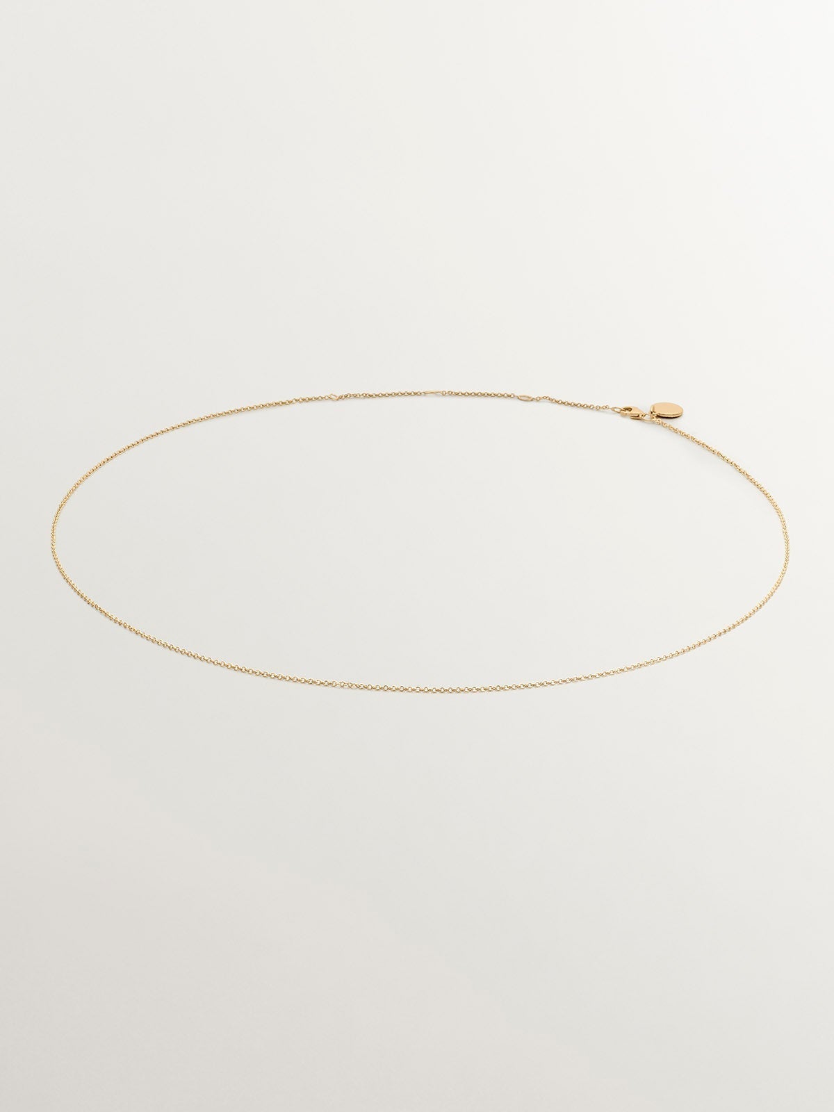 Cadena larga de plata 925 bañada en oro amarillo de 18K