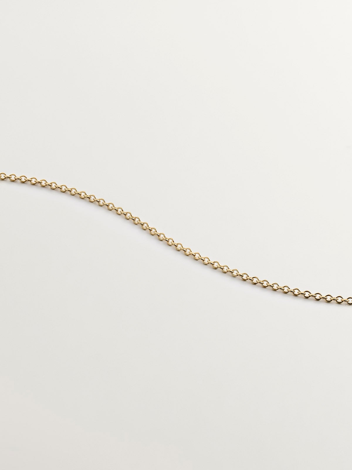 Cadena larga de plata 925 bañada en oro amarillo de 18K