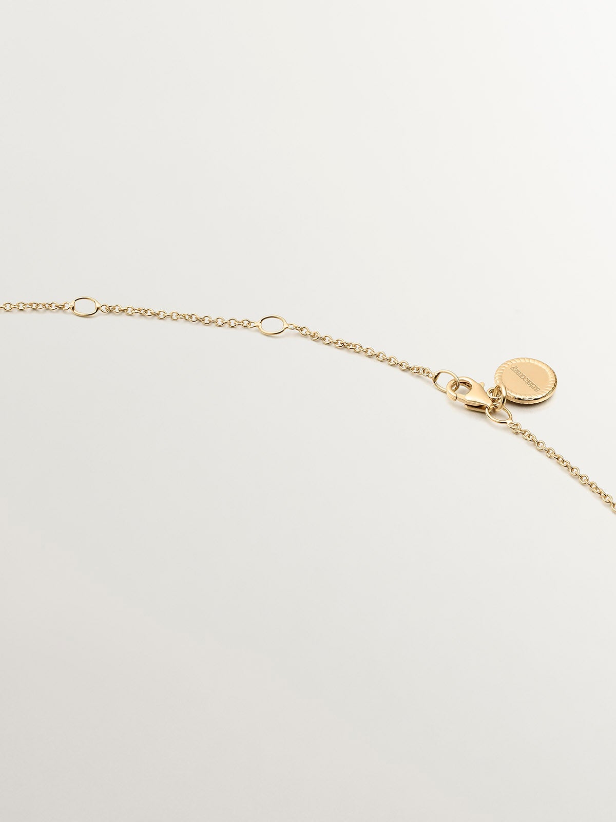 Cadena larga de plata 925 bañada en oro amarillo de 18K