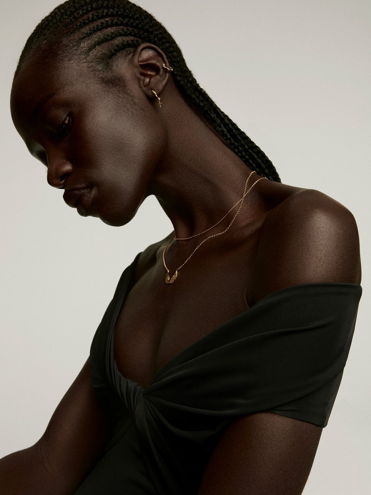 Cadena larga de plata 925 bañada en oro amarillo de 18K