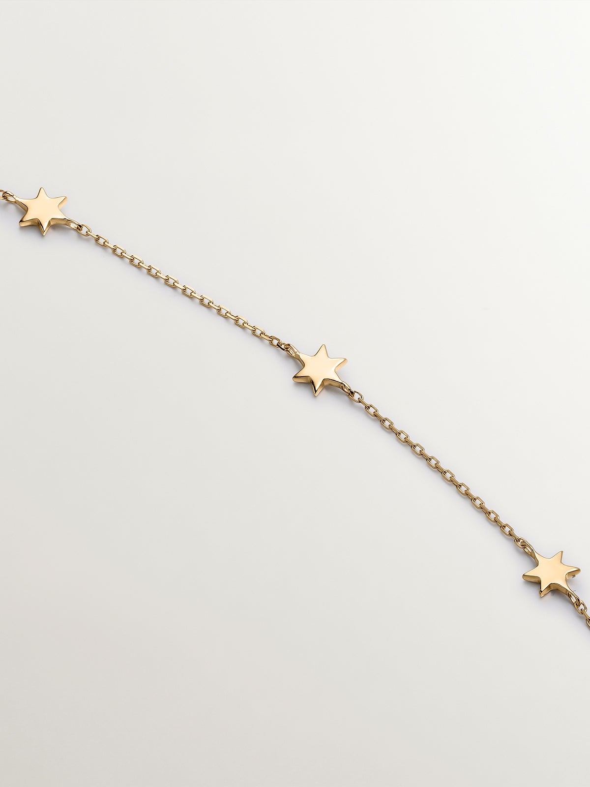 Collar de oro amarillo de 9K con estrellas
