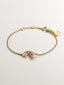 Pulsera de plata 925 bañada en oro amarillo de 18K con camaleón
