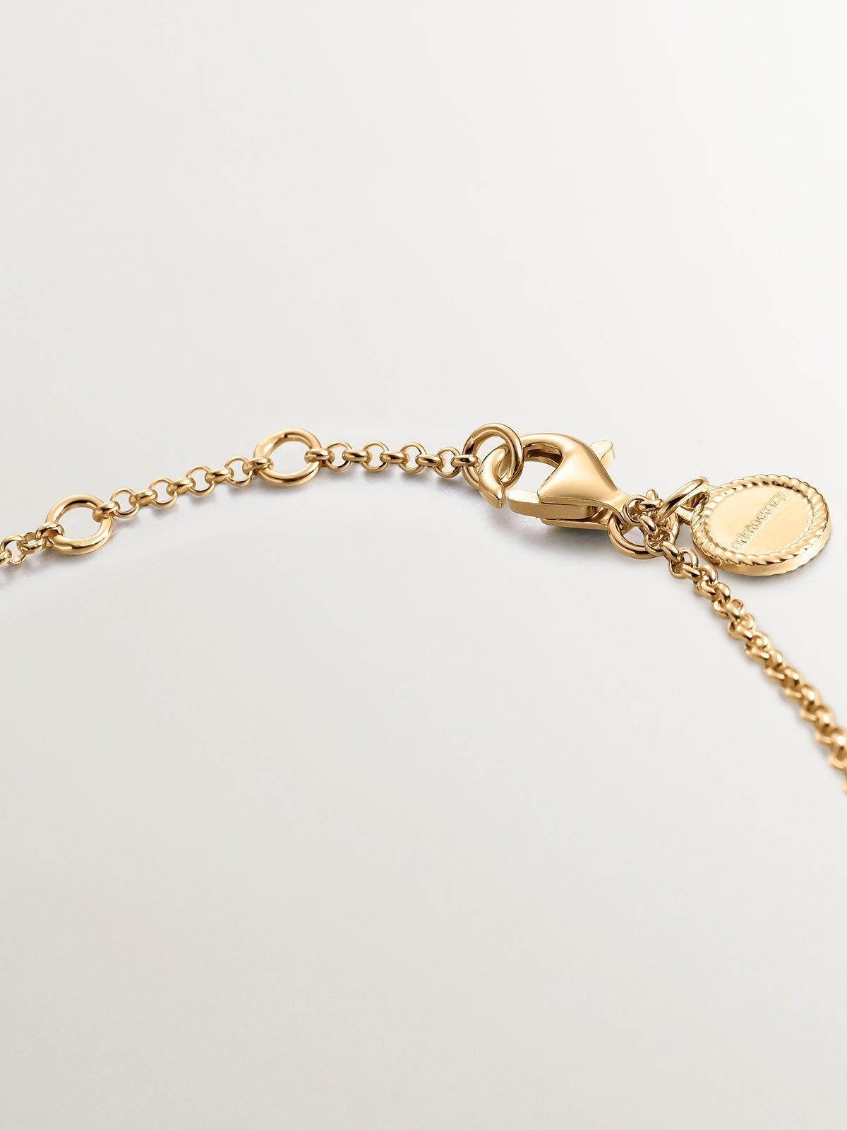 Pulsera de plata 925 bañada en oro amarillo de 18K con camaleón