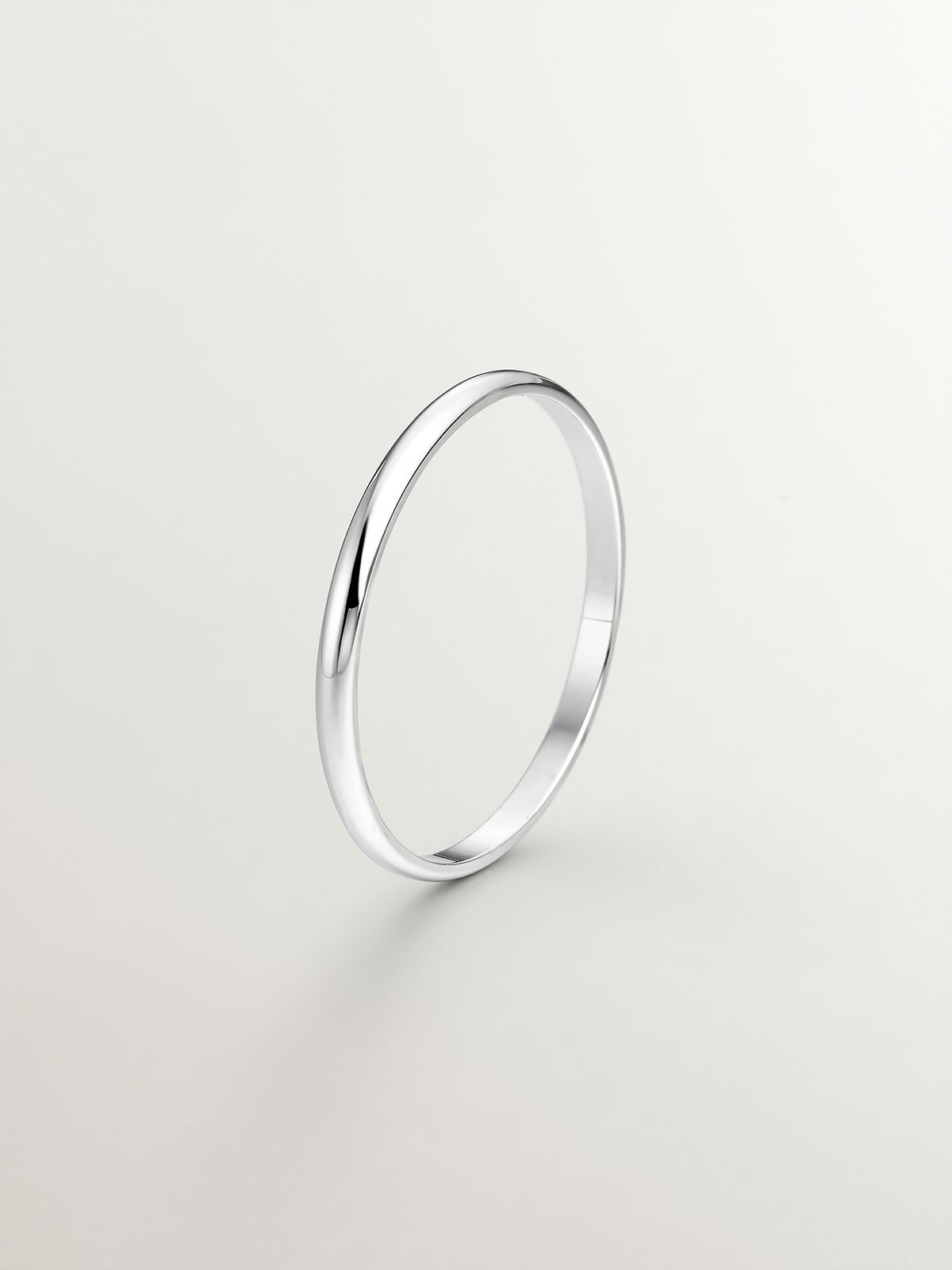 Alianza de oro blanco de media caña de 1,70mm