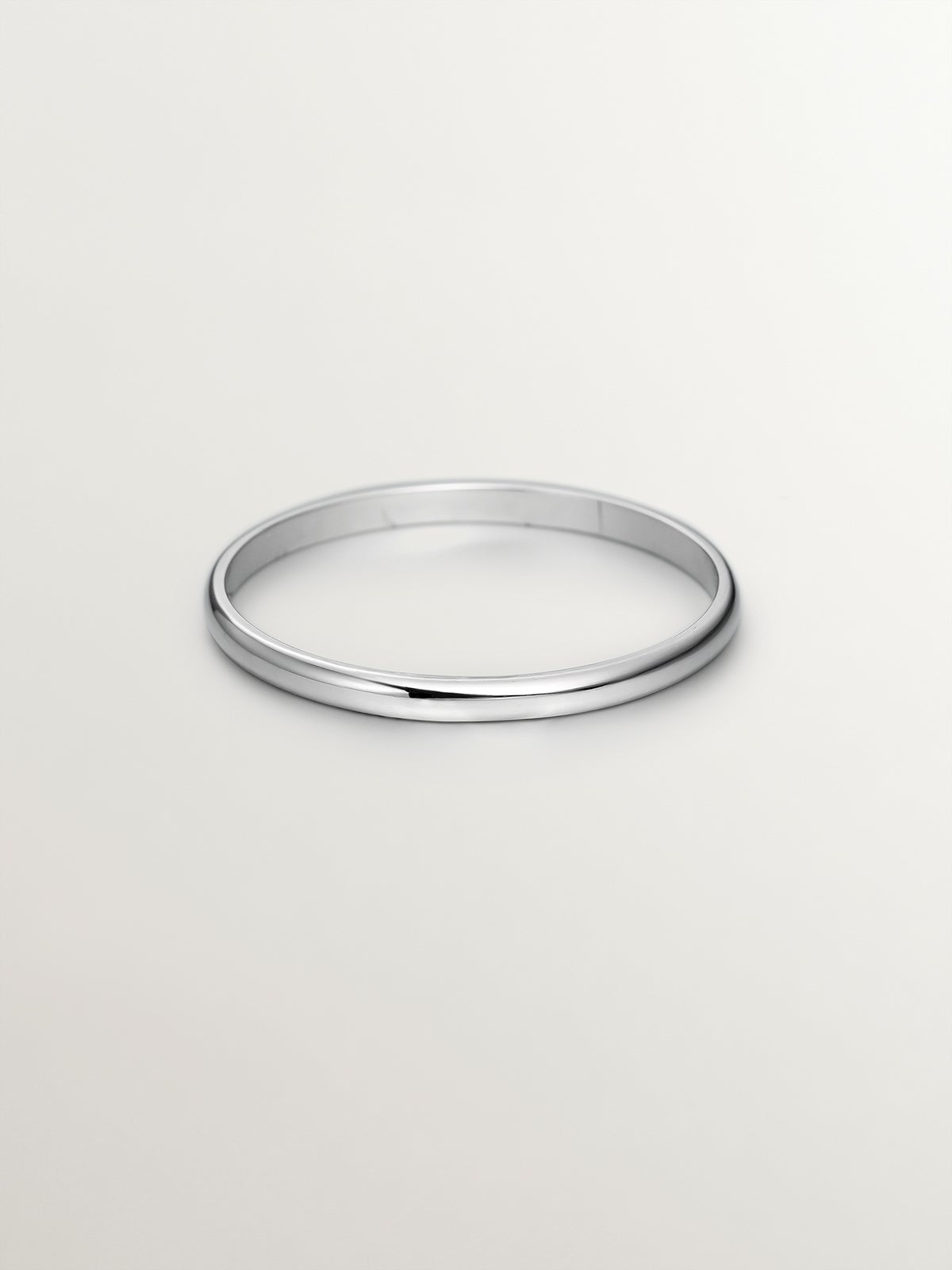 Alianza de oro blanco de media caña de 1,70mm