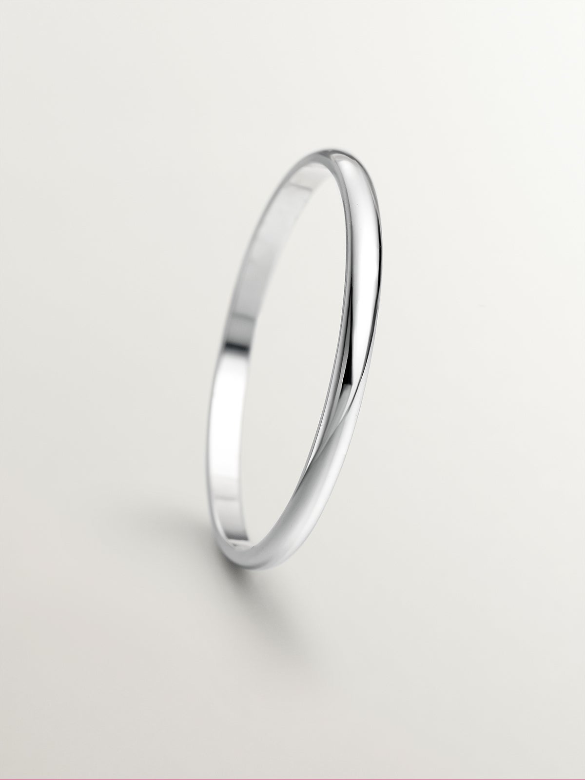 Alianza de oro blanco de media caña de 1,70mm