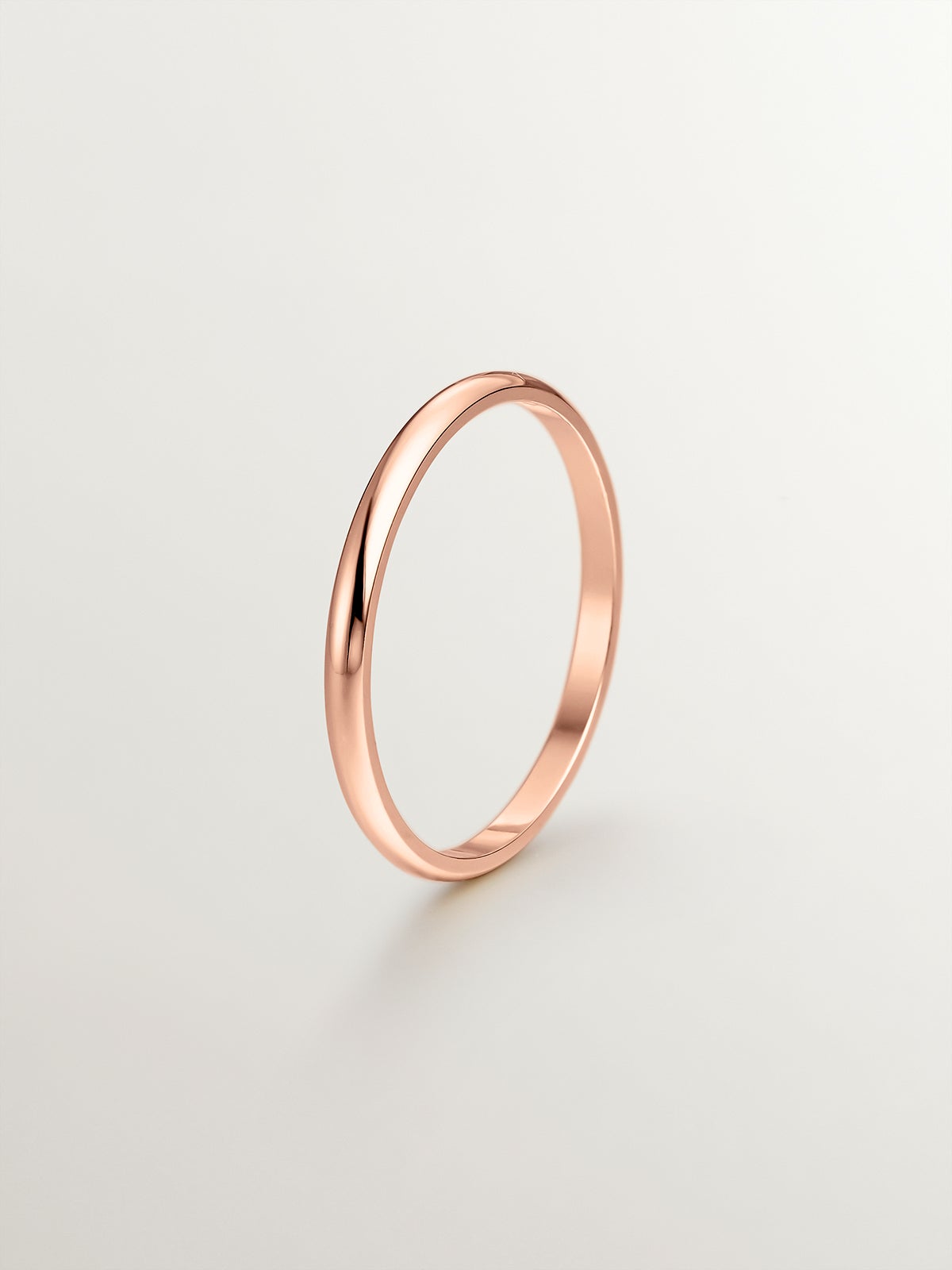 Alianza de oro rosa de media caña de 1,70mm