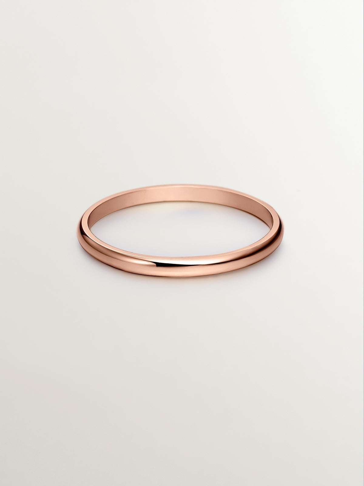 Alianza de oro rosa de media caña de 1,70mm