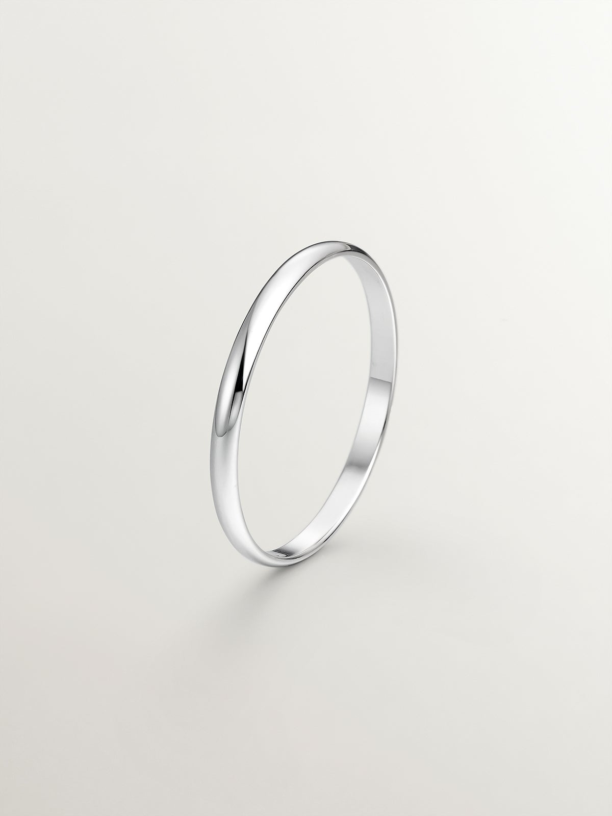 Alianza de oro blanco de media caña de 1,95mm