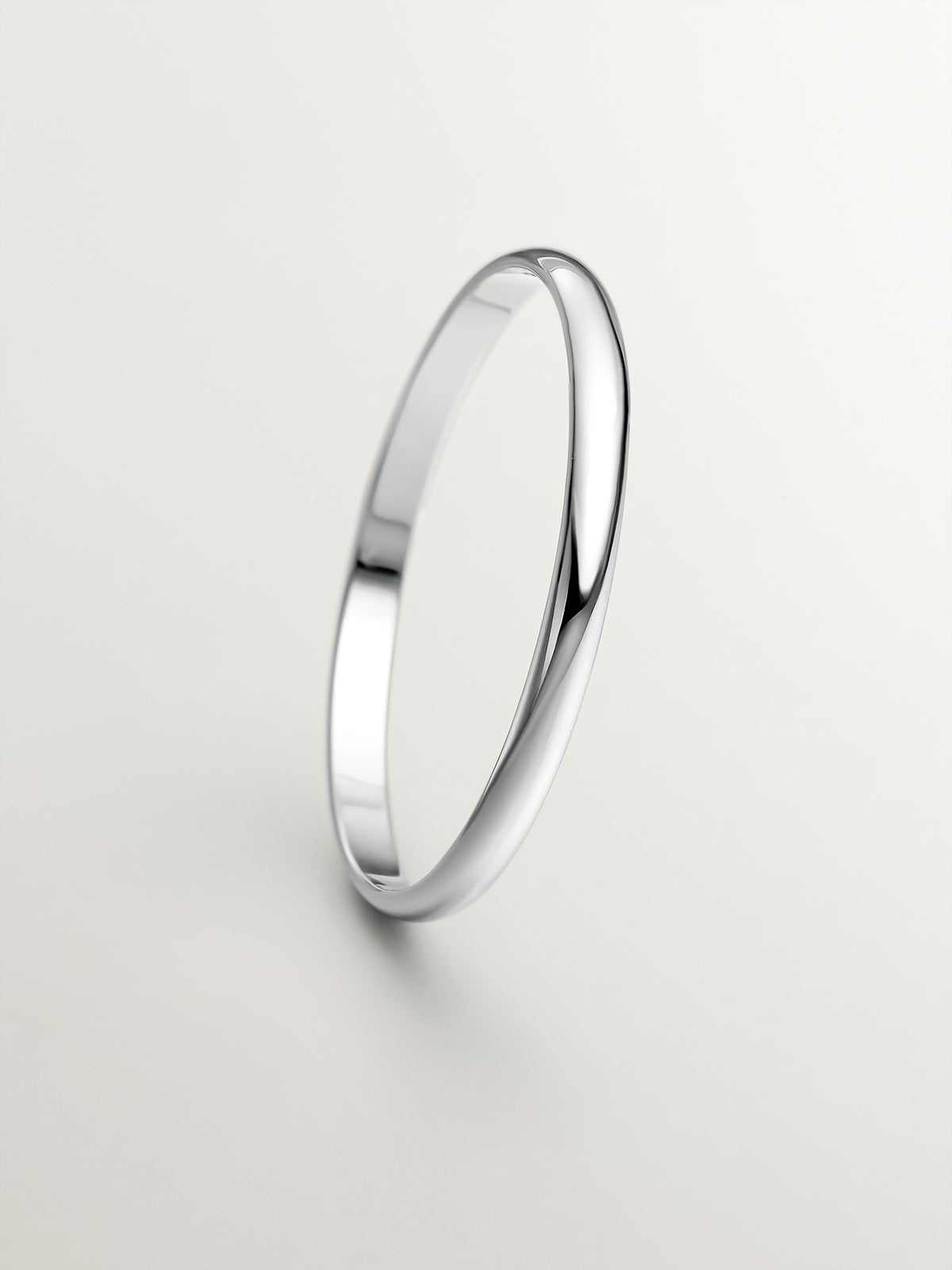 Alianza de oro blanco de media caña de 1,95mm