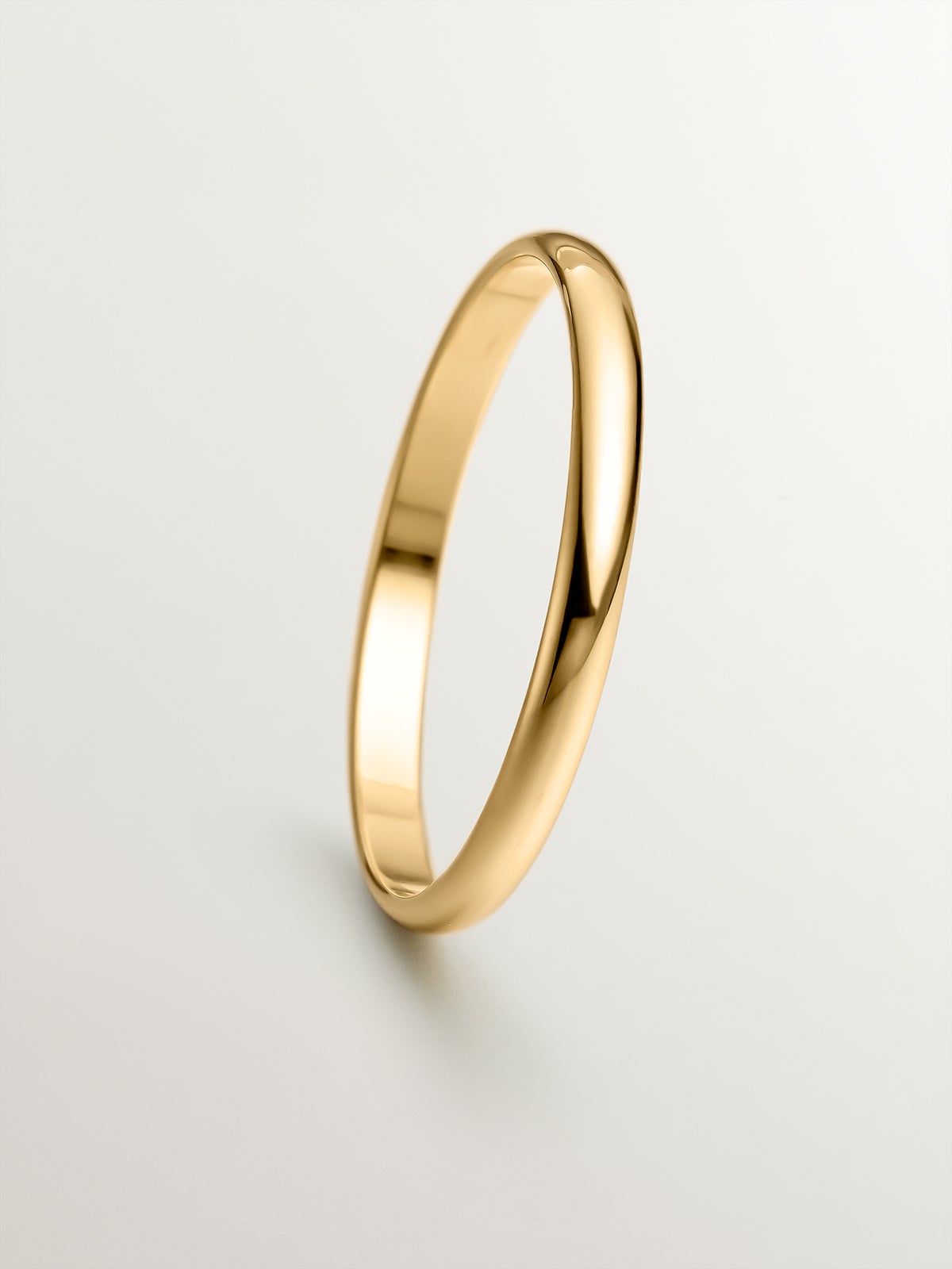 Alianza de oro amarillo de media caña de 1,95mm