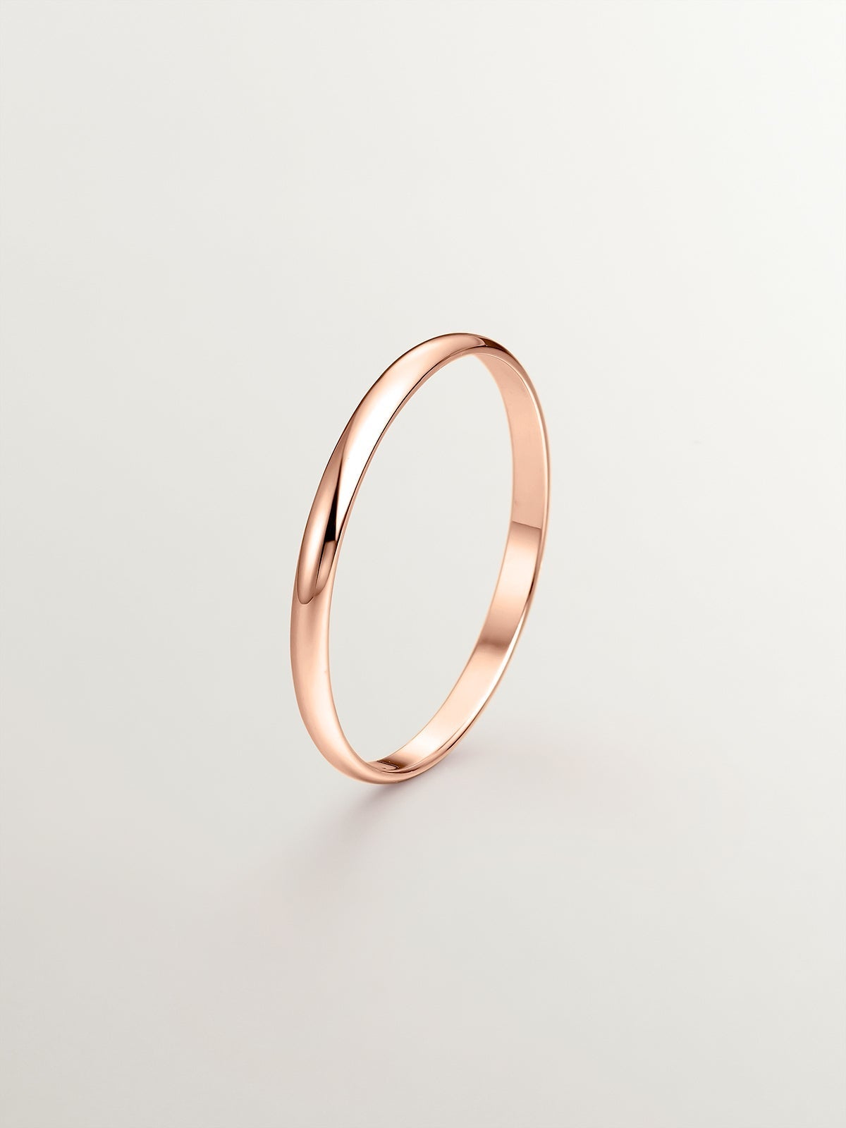 Alianza de oro rosa de media caña de 1,95mm