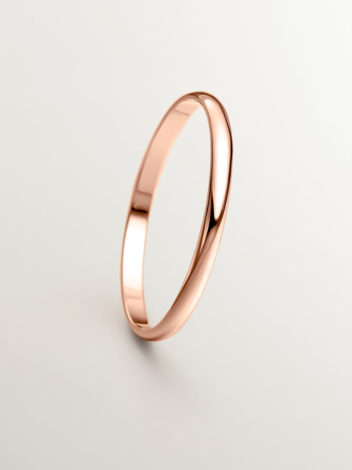 Alianza de oro rosa de media caña de 1,95mm