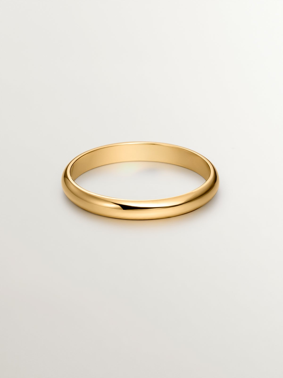 Alianza de oro amarillo de media caña de 2,50mm