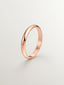 Alianza de oro rosa de media caña de 2,50mm