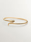 Brazalete de plata 925 bañada en oro amarillo de 18K con forma de serpiente