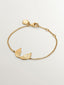 Pulsera de plata 925 bañada en oro amarillo de 18K con alas