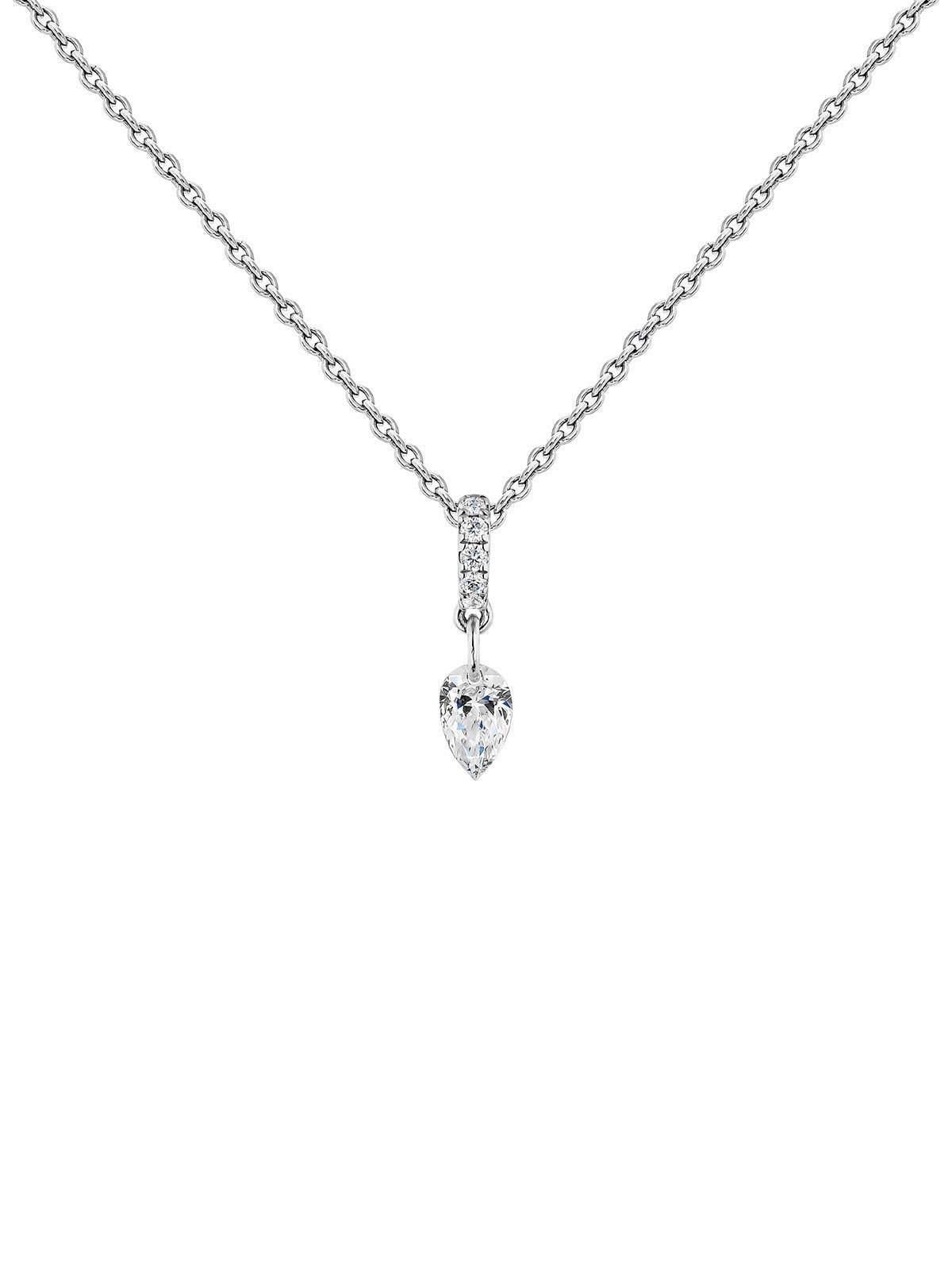 Colgante de oro blanco de 18K con diamantes