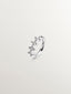 Pendiente individual de oro blanco de 9K con diamantes