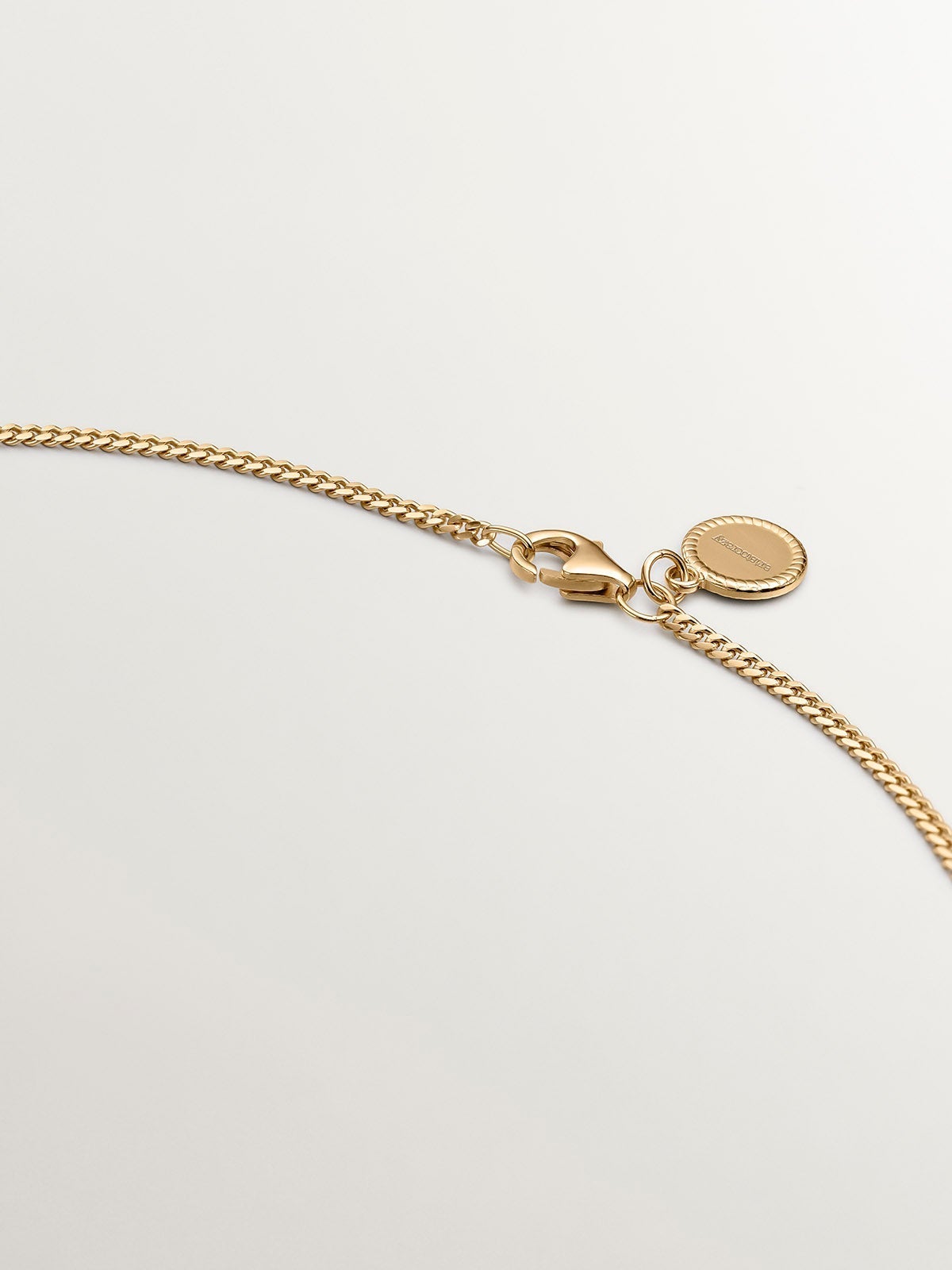 Cadena diamantada de plata 925 bañada en oro amarillo de 18K