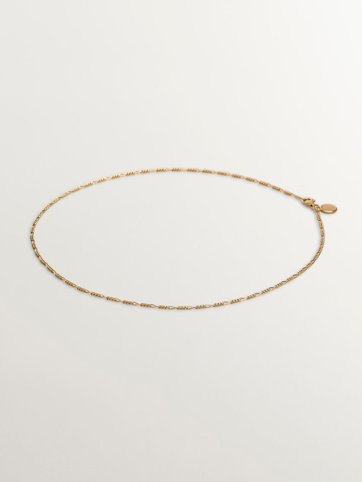 Cadena De Eslabones De Plata De Ley 925 Chapada En Oro Amarillo De 14 Quilates. Todas Las Tallas. - México