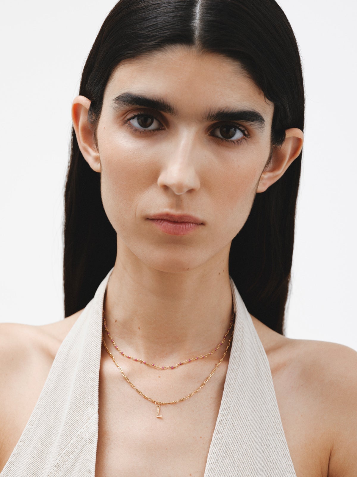 Cadena de plata 925 bañada en oro amarillo de 18K con eslabones fígaro