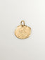 Charm artesanal de plata 925 bañada en oro amarillo de 18K con inicial S