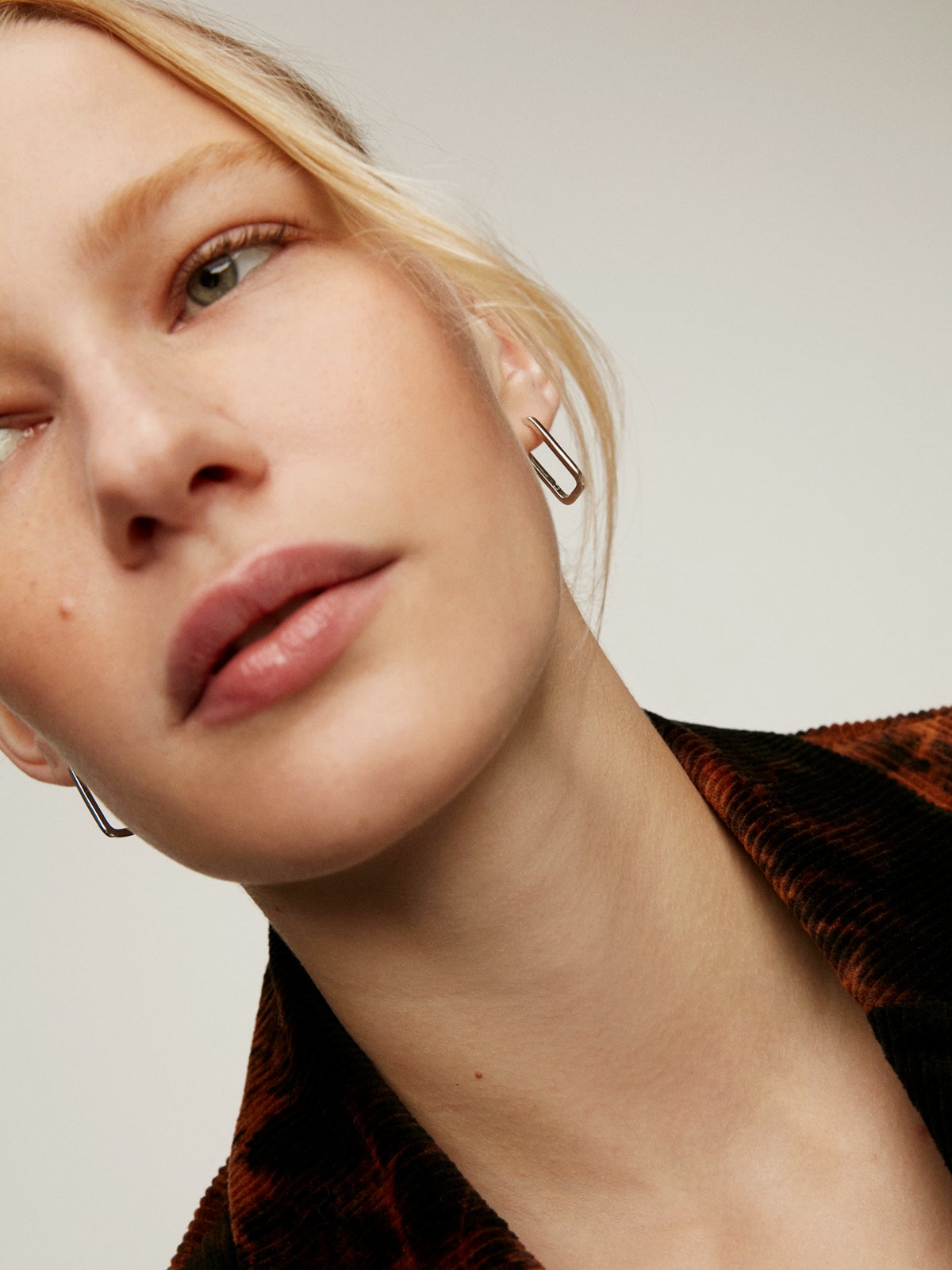 Pendientes rectangulares de plata 925