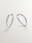 Pendientes de aro grandes de plata 925 con forma de gota