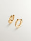 Pendientes de aro pequeños de plata 925 bañada en oro amarillo de 18K