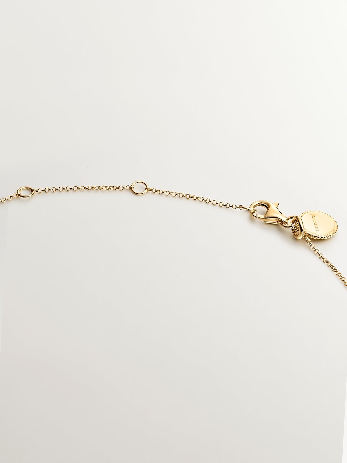 Colgante de plata 925 bañada en oro amarillo de 18K con amatista verde