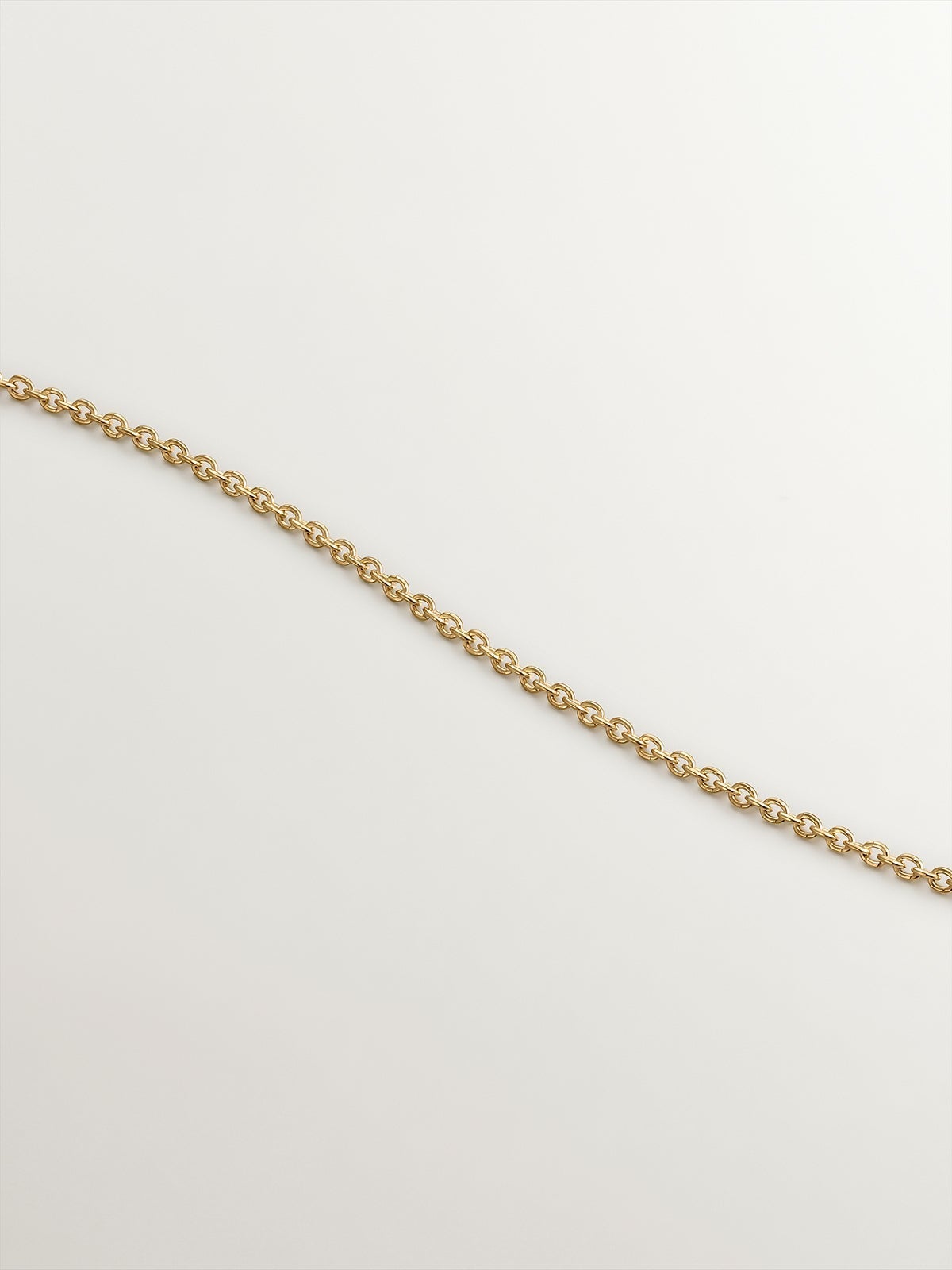Collar de plata 925 bañada en oro amarillo de 18K con topacios blancos